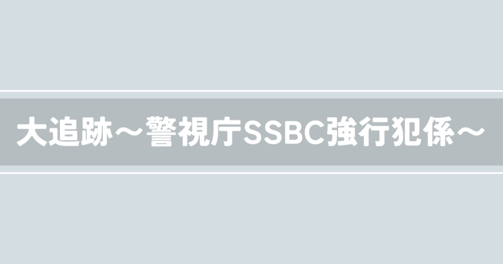 大追跡〜警視庁SSBC強行犯係〜